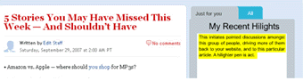 Ticker that feeds your highlights to your page